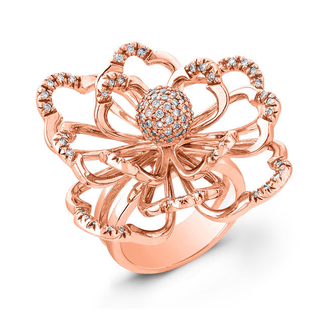 Floral Style Diamond Cocktail Ring