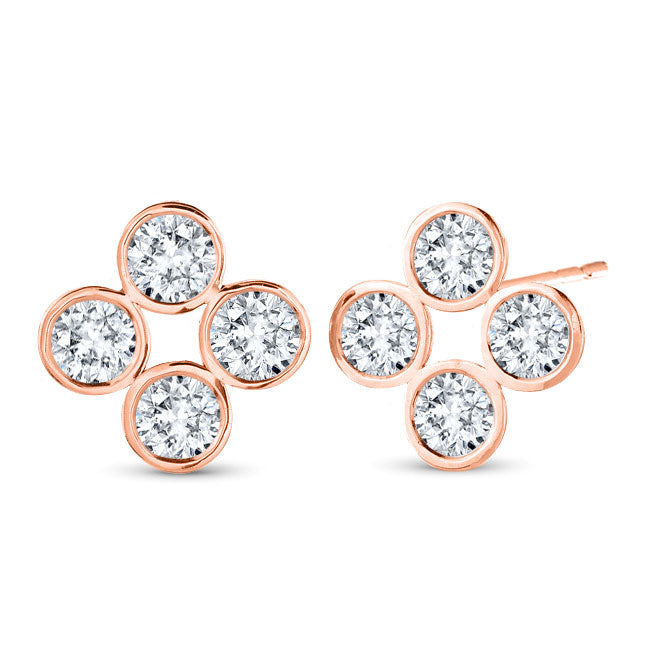 Flower Bezel Earrings