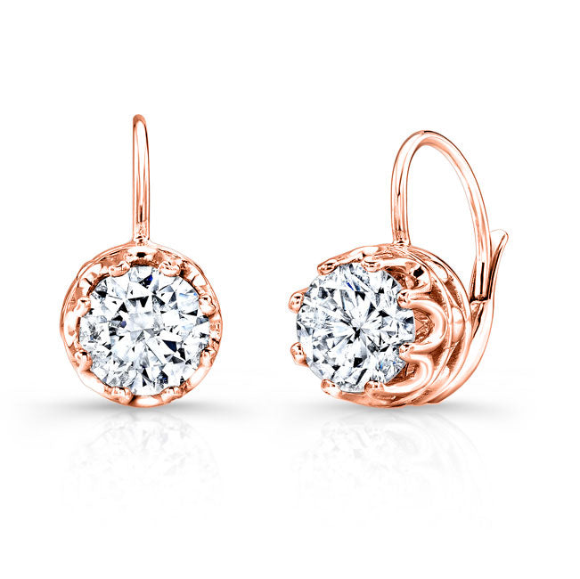 Diamond Solitaire Drop Earring