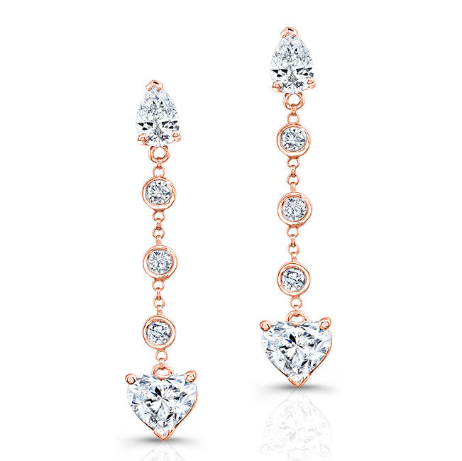 Dangling Mix Shape Diamonds Earrings