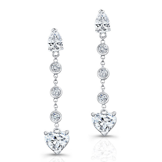 Dangling Mix Shape Diamonds Earrings