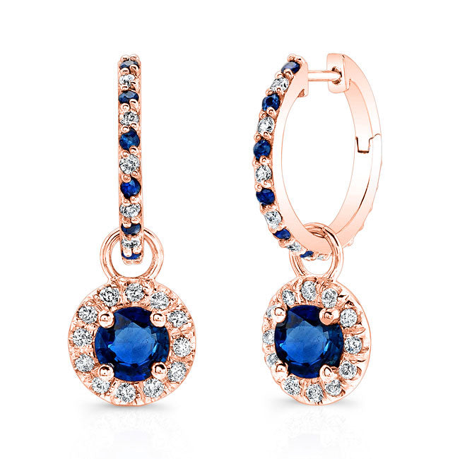 Sapphire and Diamond Drop Earring