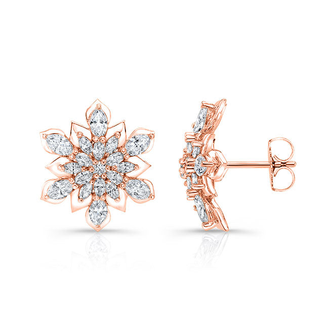 Flower Diamond Earring