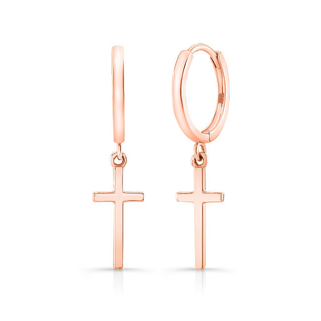 Cross Hoop Earrings