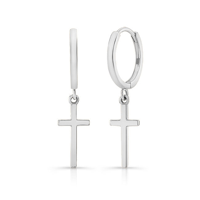 Cross Hoop Earrings