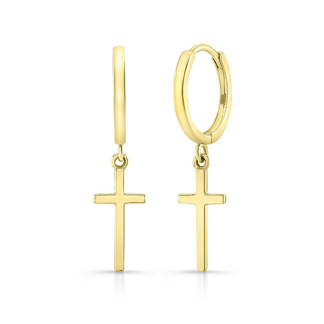 Cross Hoop Earrings