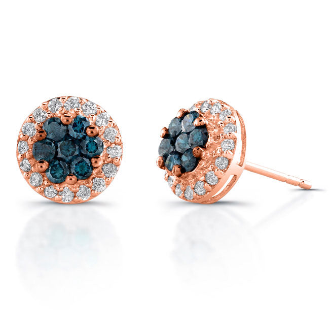 Diamond & Topaz Flower Earrings