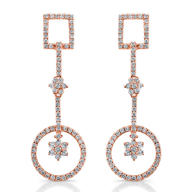 Dangling Diamond Earrings