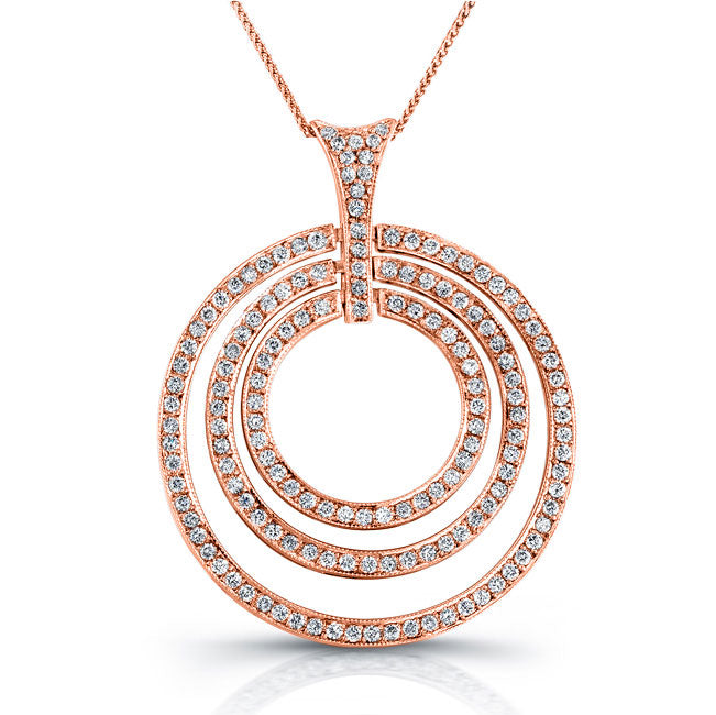 Triple Circle Diamond Pendant