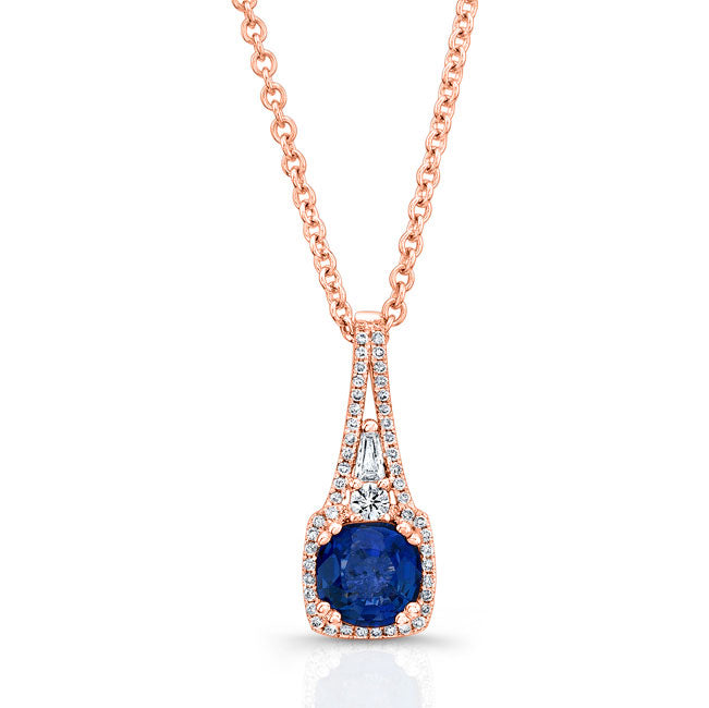Sapphire Diamond Pendant