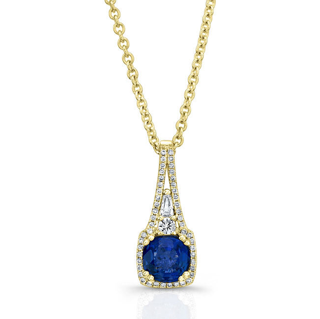 Sapphire Diamond Pendant