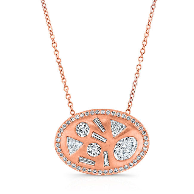 Art Deco Mix Shape Diamond Pendant