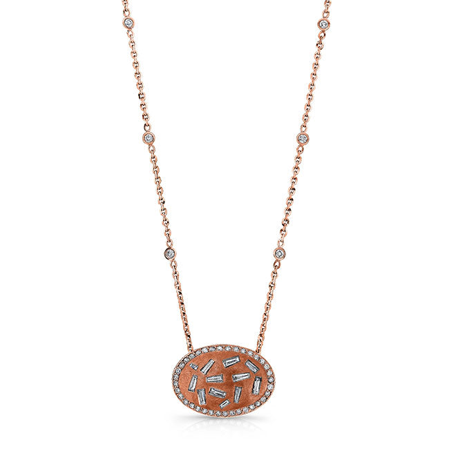 Round Baguette Bezel Pendant