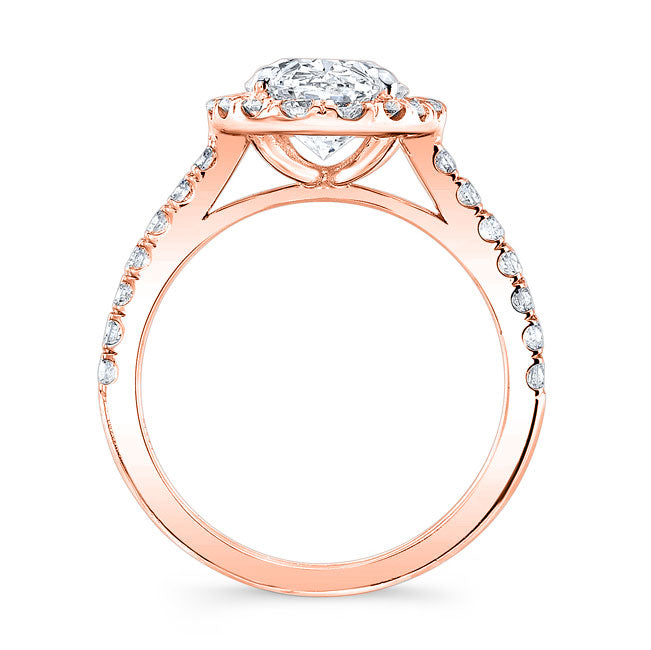 Modern Style Halo Diamond Engagement Ring