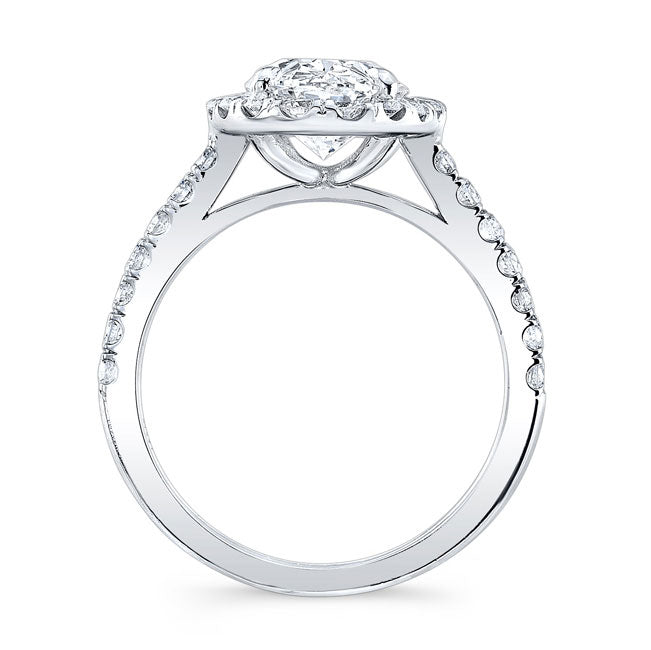 Modern Style Halo Diamond Engagement Ring