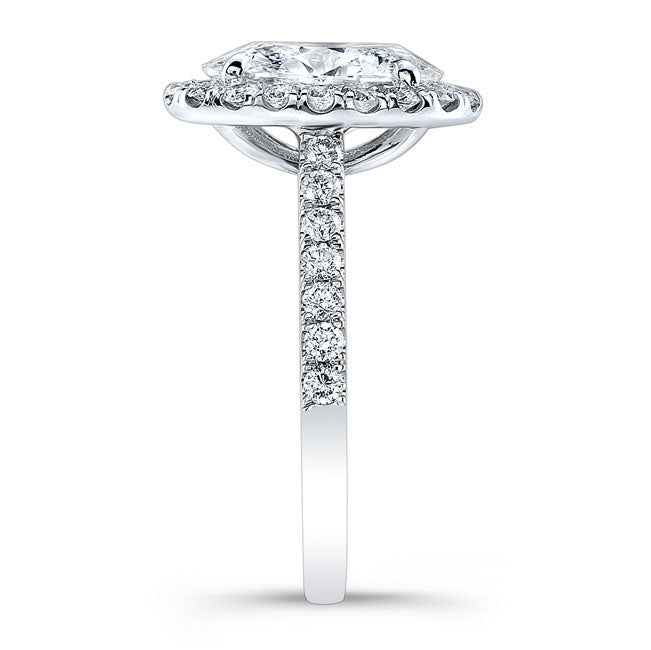 Modern Style Halo Diamond Engagement Ring