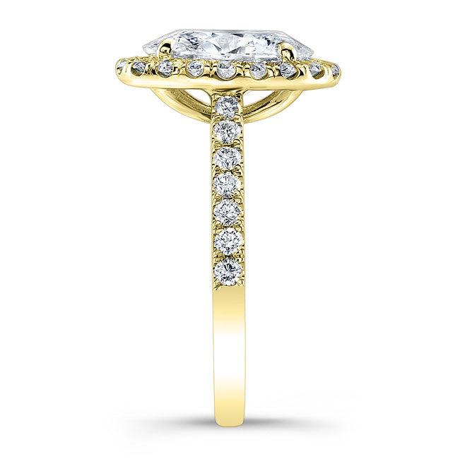 Modern Style Halo Diamond Engagement Ring