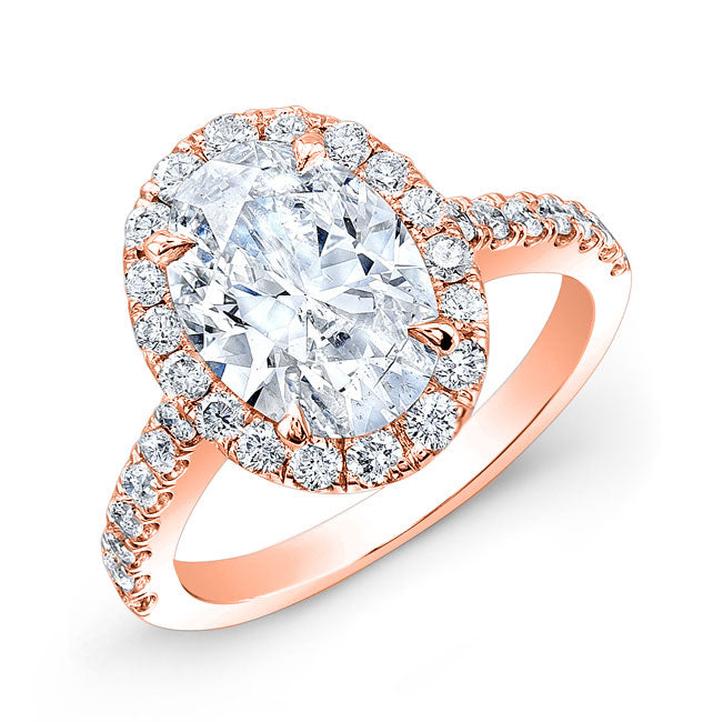 Modern Style Halo Diamond Engagement Ring