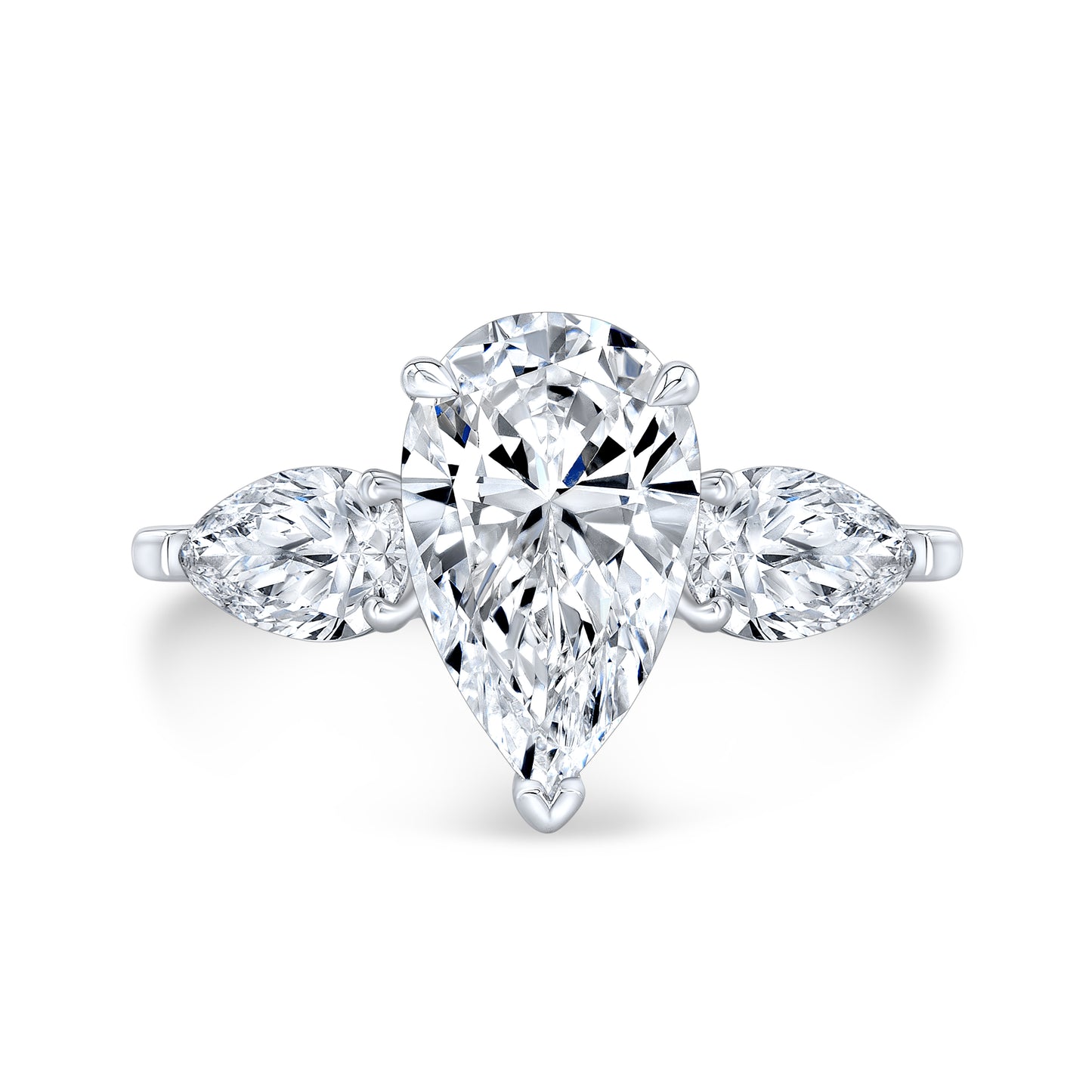 Modern Style Diamond 3-Stone Engagement Ring