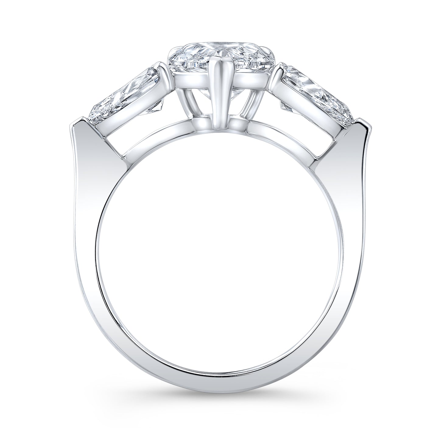 Modern Style Diamond 3-Stone Engagement Ring