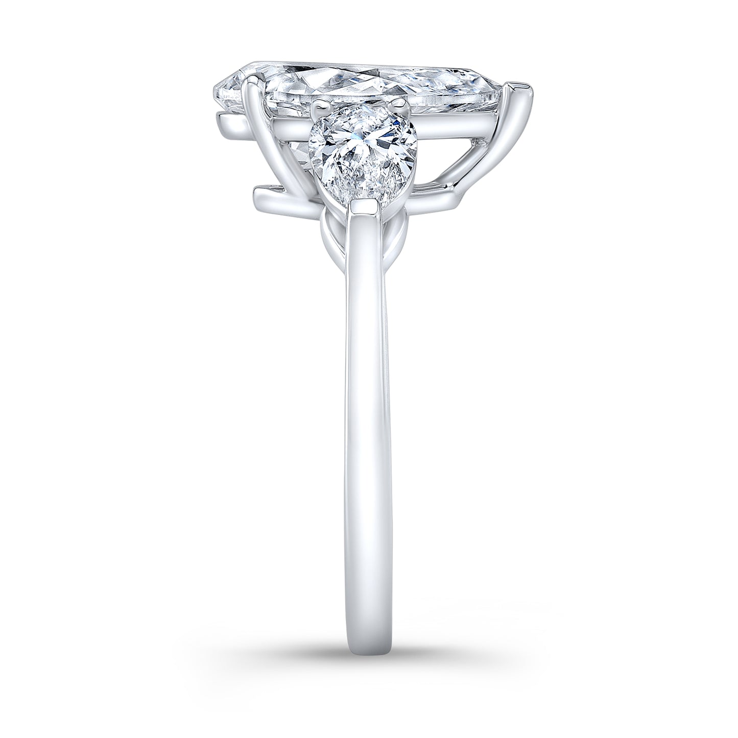 Modern Style Diamond 3-Stone Engagement Ring