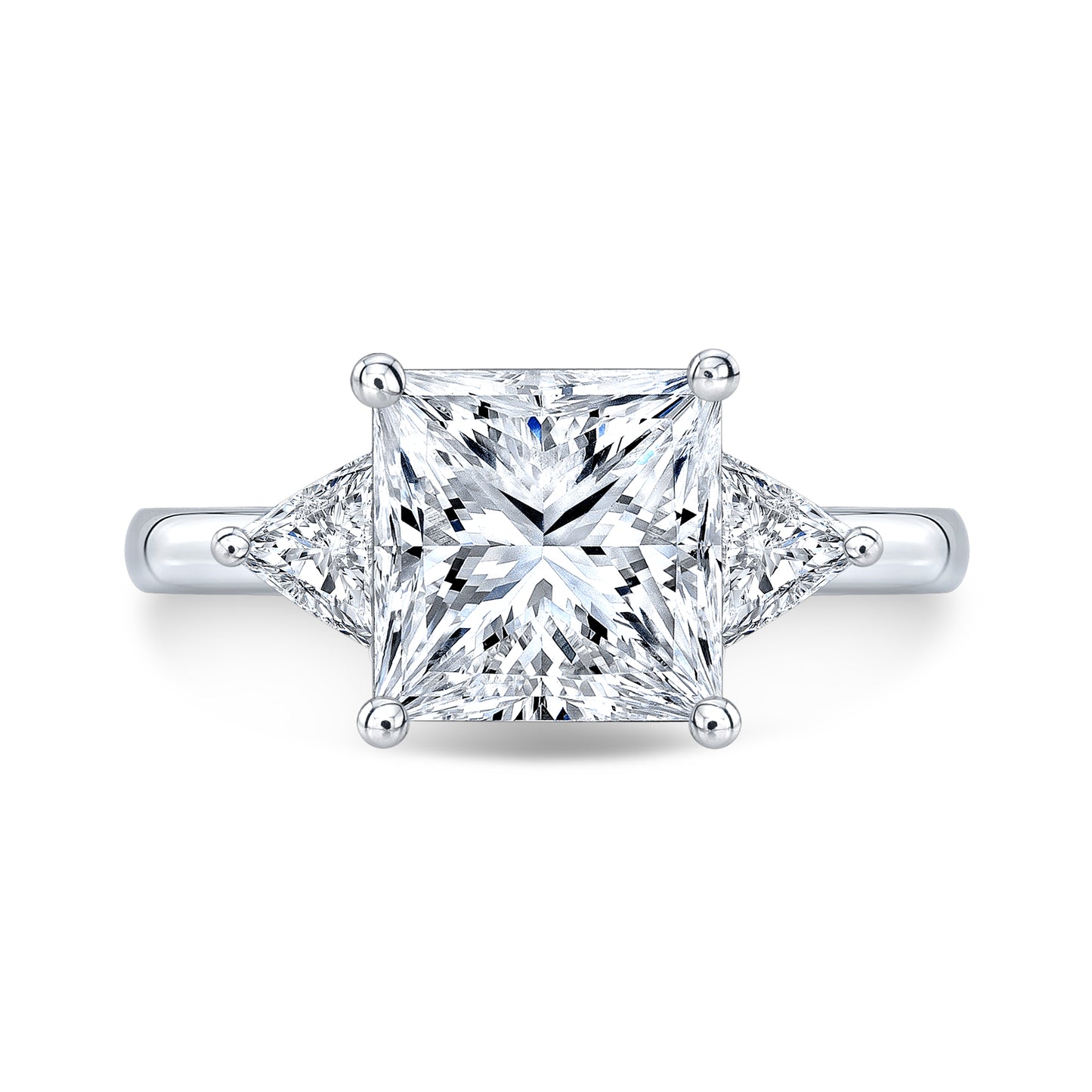 Modern Style Diamond 3-Stone Engagement Ring