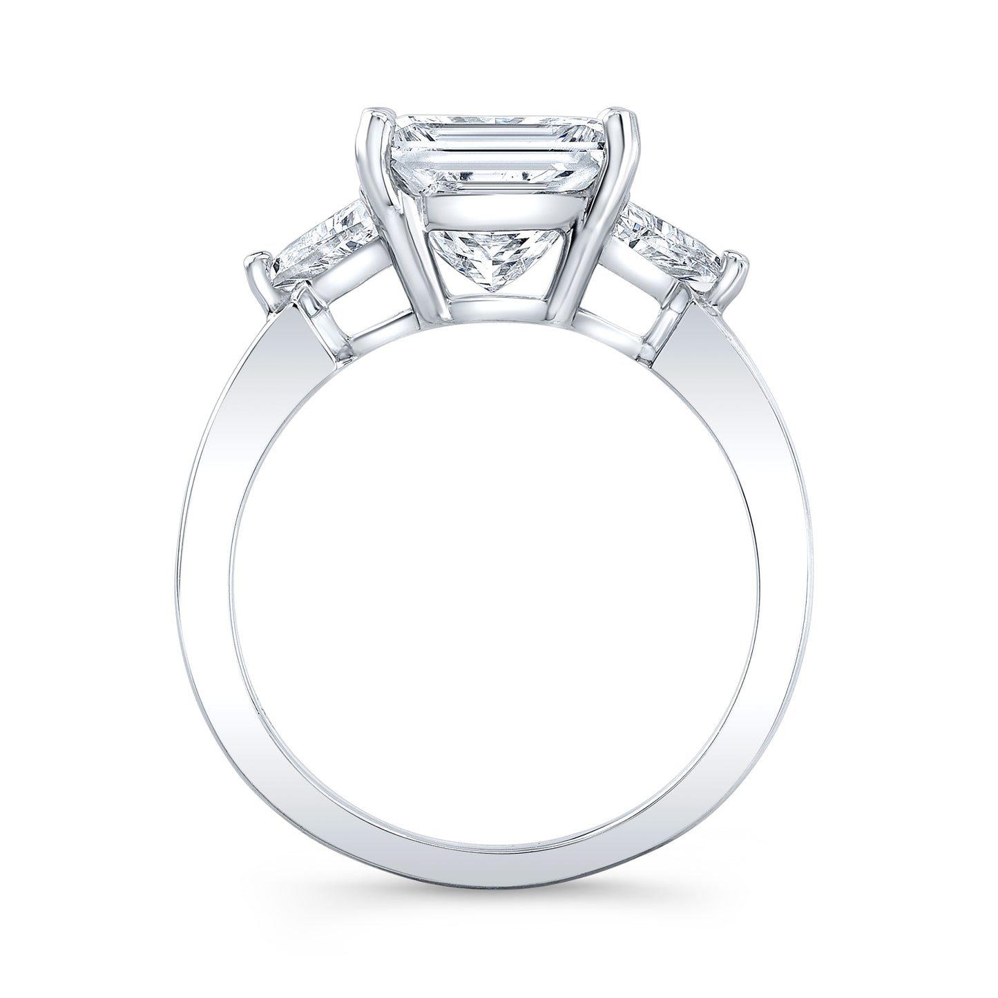 Modern Style Diamond 3-Stone Engagement Ring