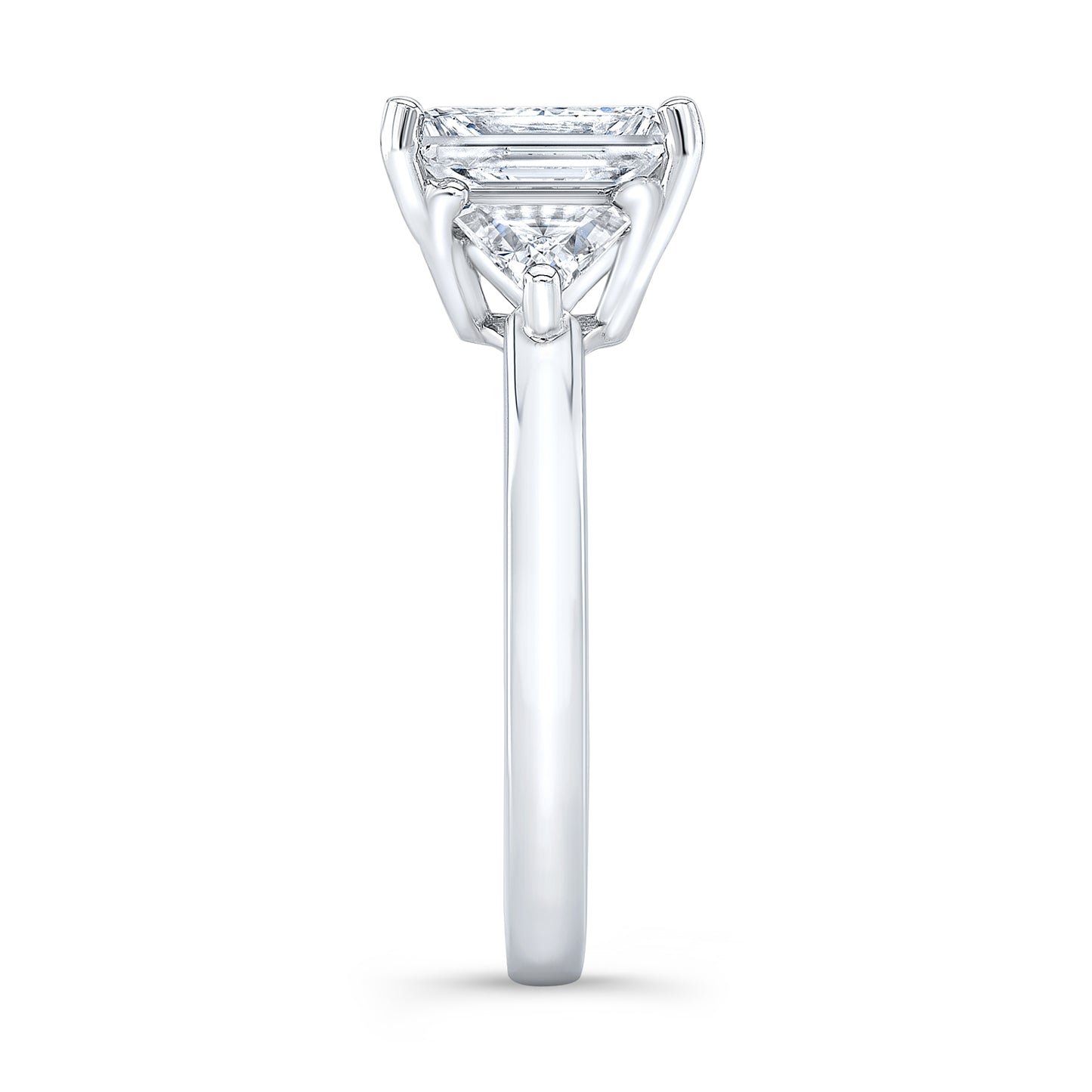 Modern Style Diamond 3-Stone Engagement Ring