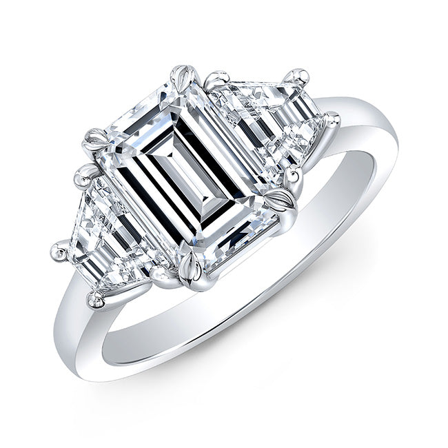 Modern Style Diamond 3-Stone Engagement Ring