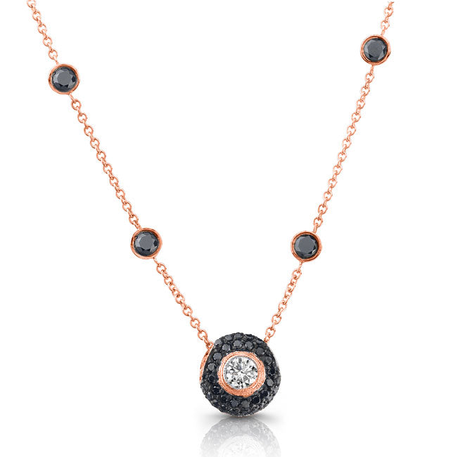 Black Diamond Bezel Pendant