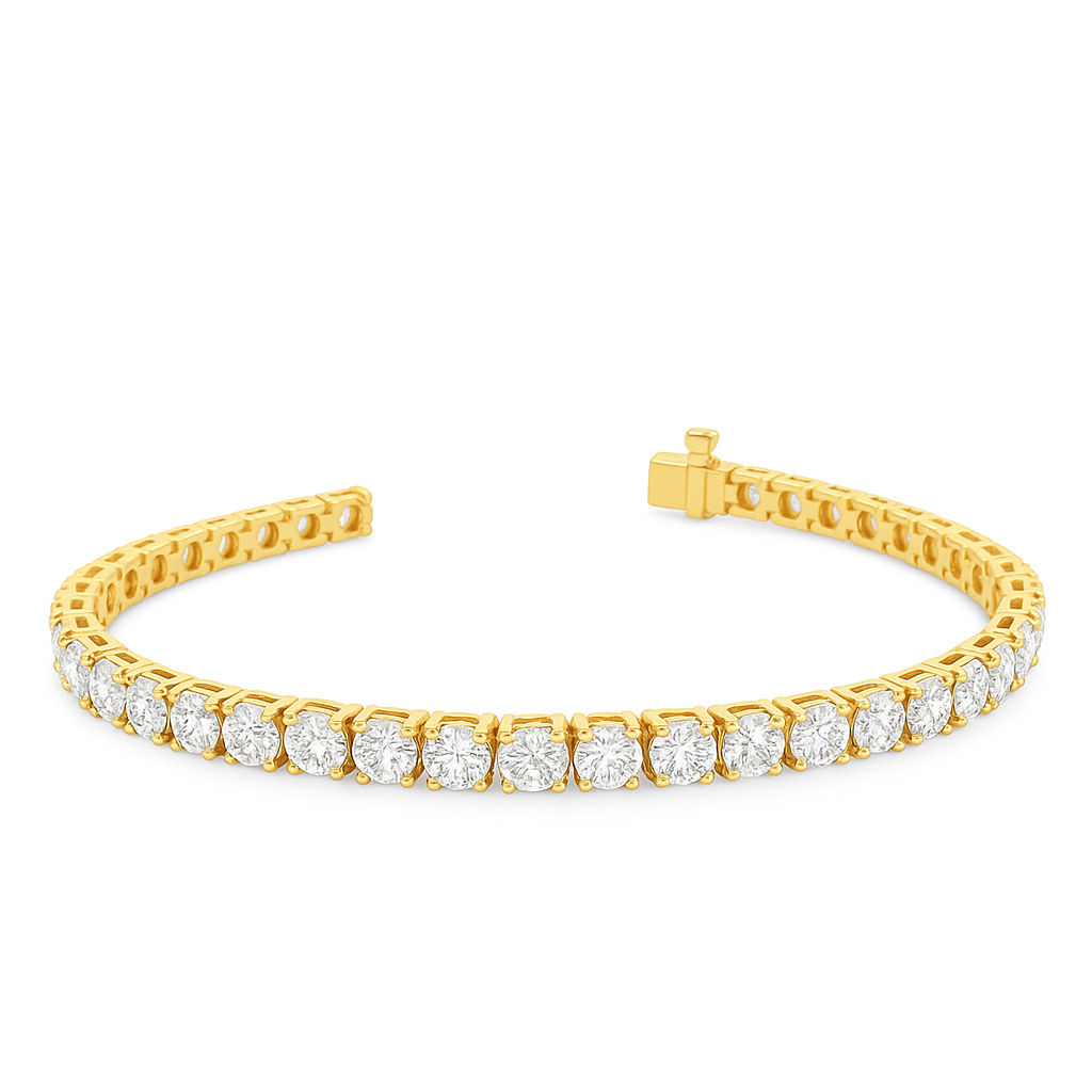 1 Carat Total Weight of Round Lab Grown Diamond Tennis Bracelet 7"