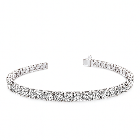 1 Carat Total Weight of Round Lab Grown Diamond Tennis Bracelet 7"