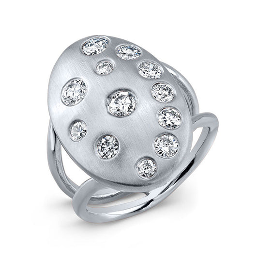 Modern Style Diamond Cocktail Ring