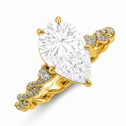 Vintage Style Diamond Engagement Ring