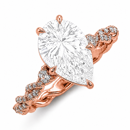Vintage Style Diamond Engagement Ring