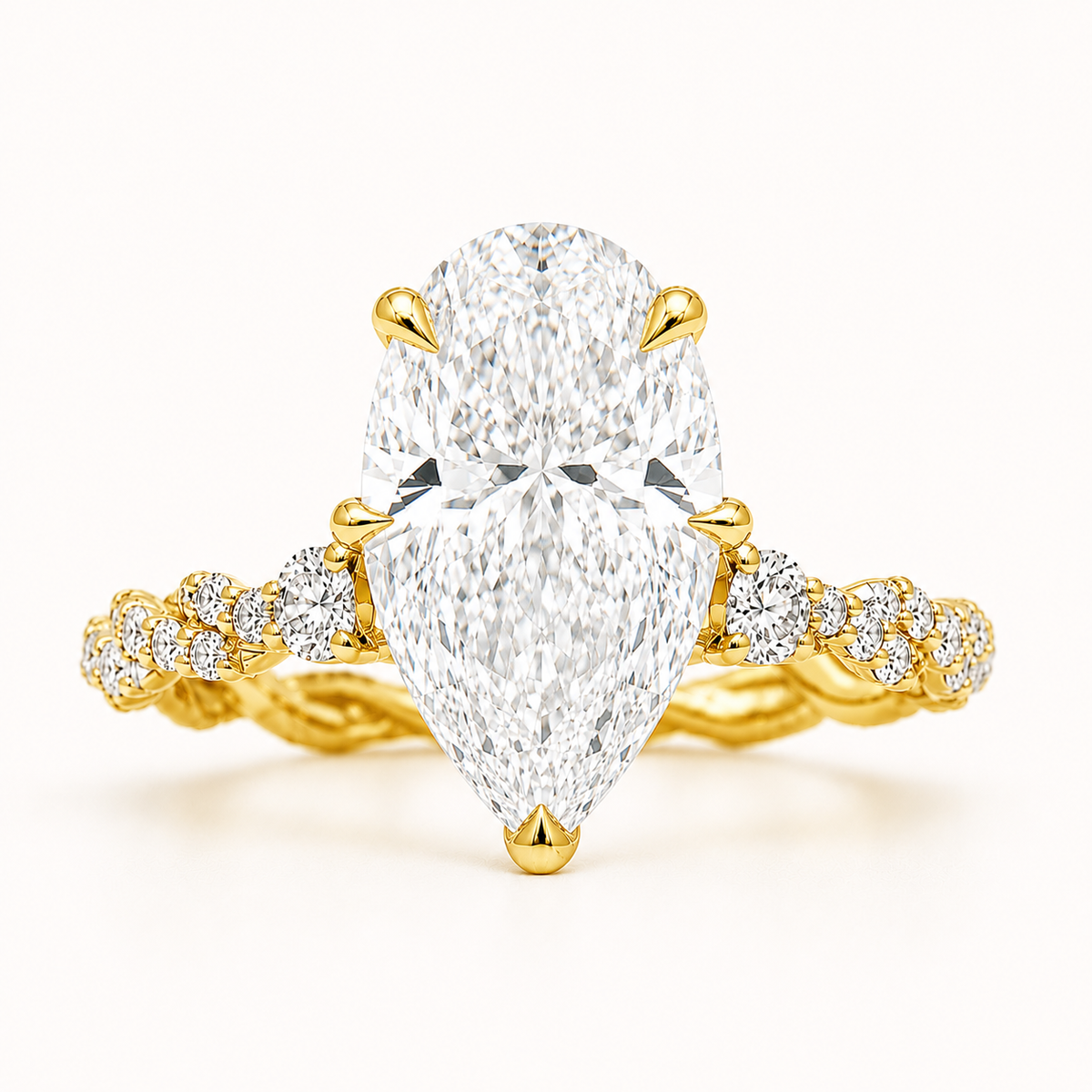 Vintage Style Diamond Engagement Ring