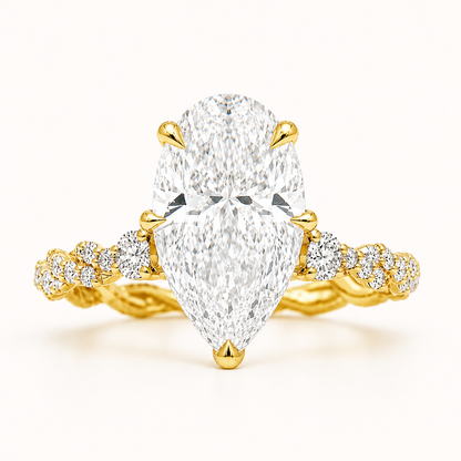 Vintage Style Diamond Engagement Ring
