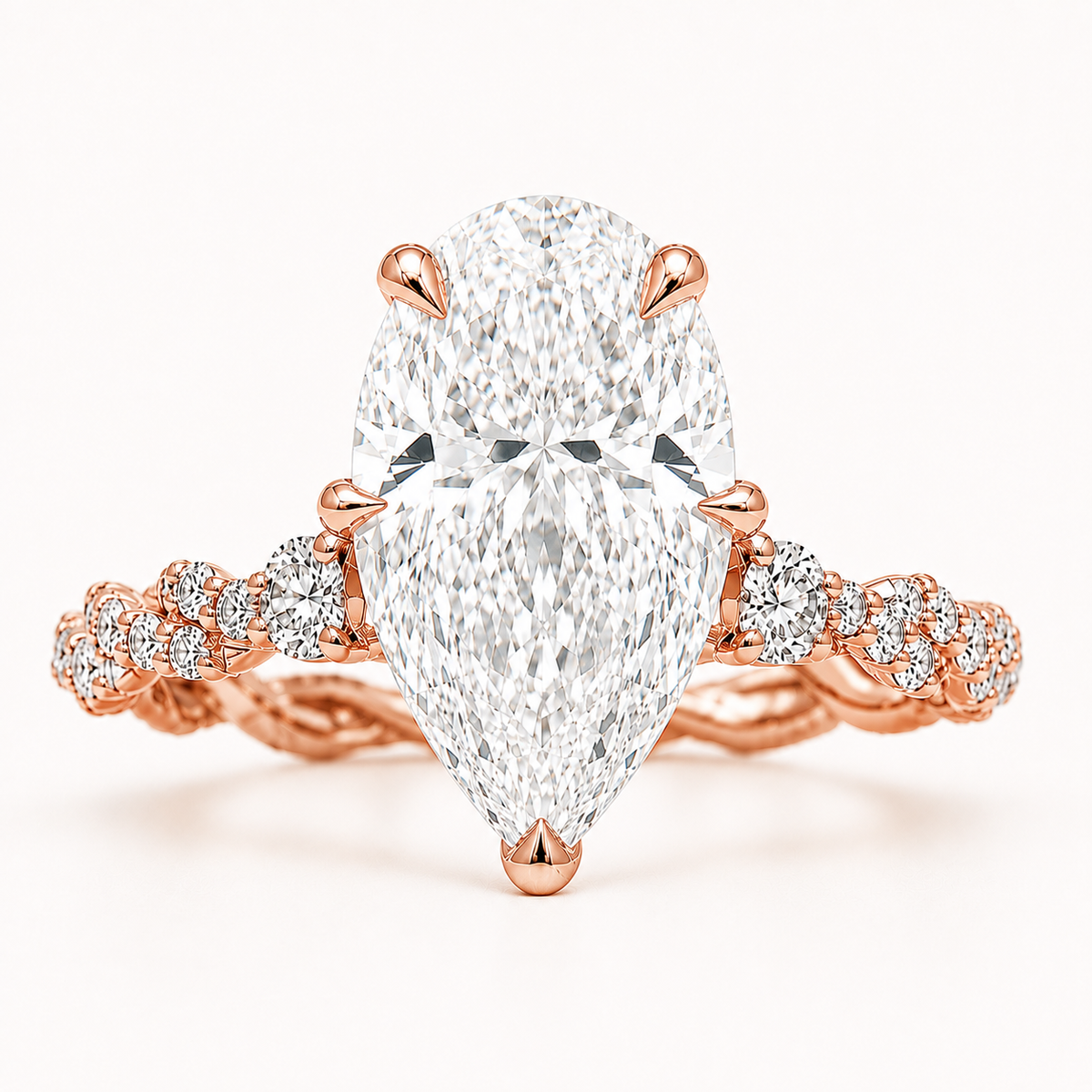 Vintage Style Diamond Engagement Ring