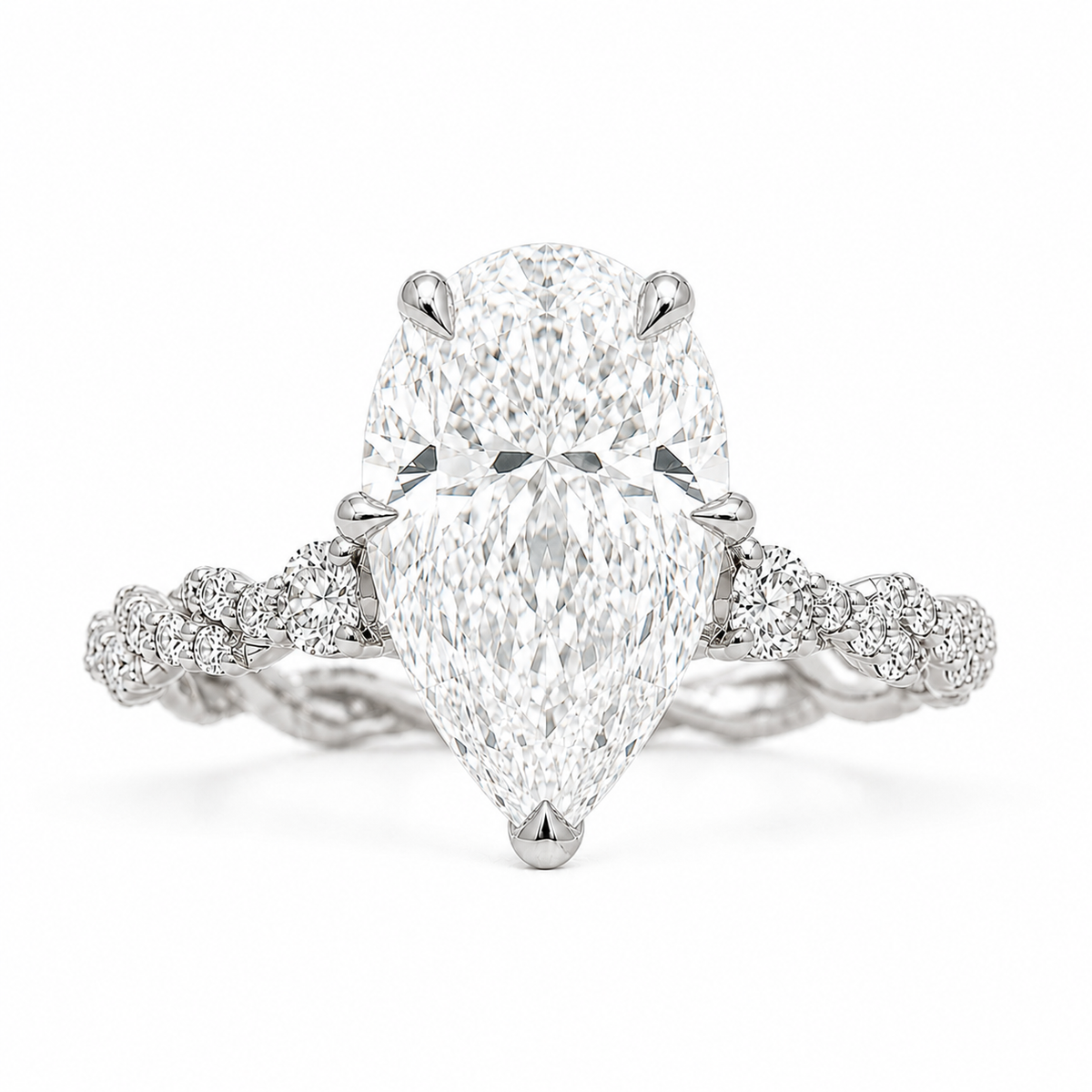 Vintage Style Diamond Engagement Ring