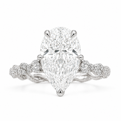 Vintage Style Diamond Engagement Ring