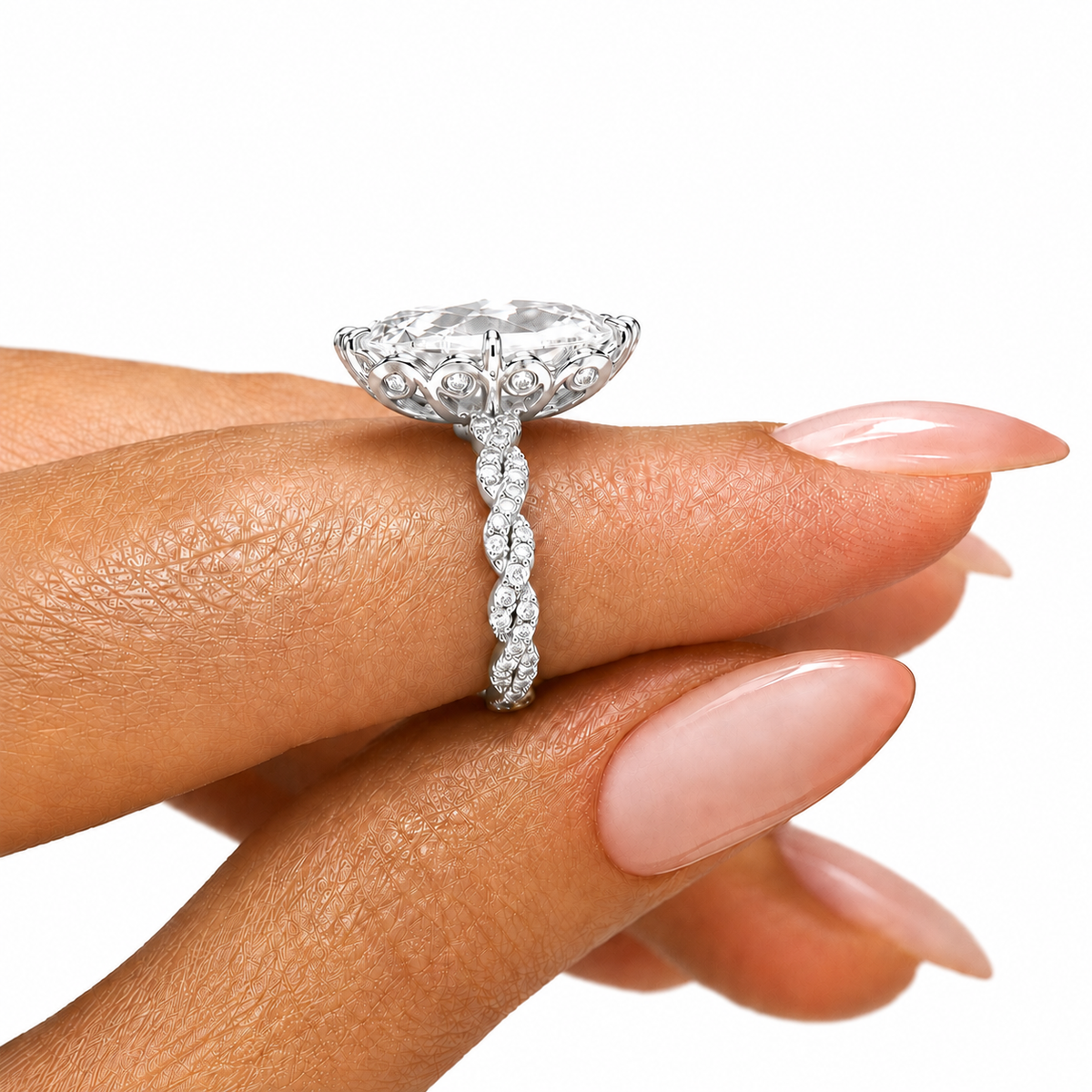 Vintage Style Diamond Engagement Ring