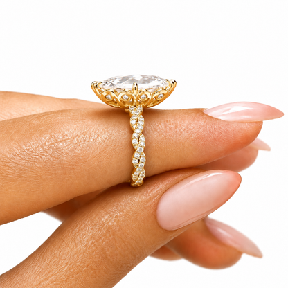 Vintage Style Diamond Engagement Ring