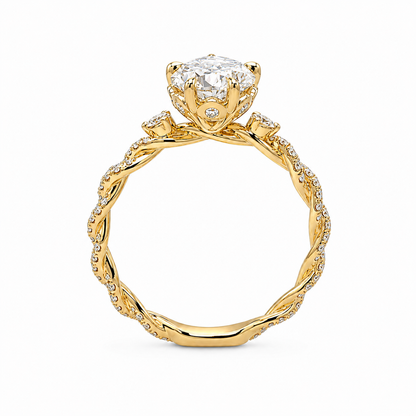 Vintage Style Diamond Engagement Ring