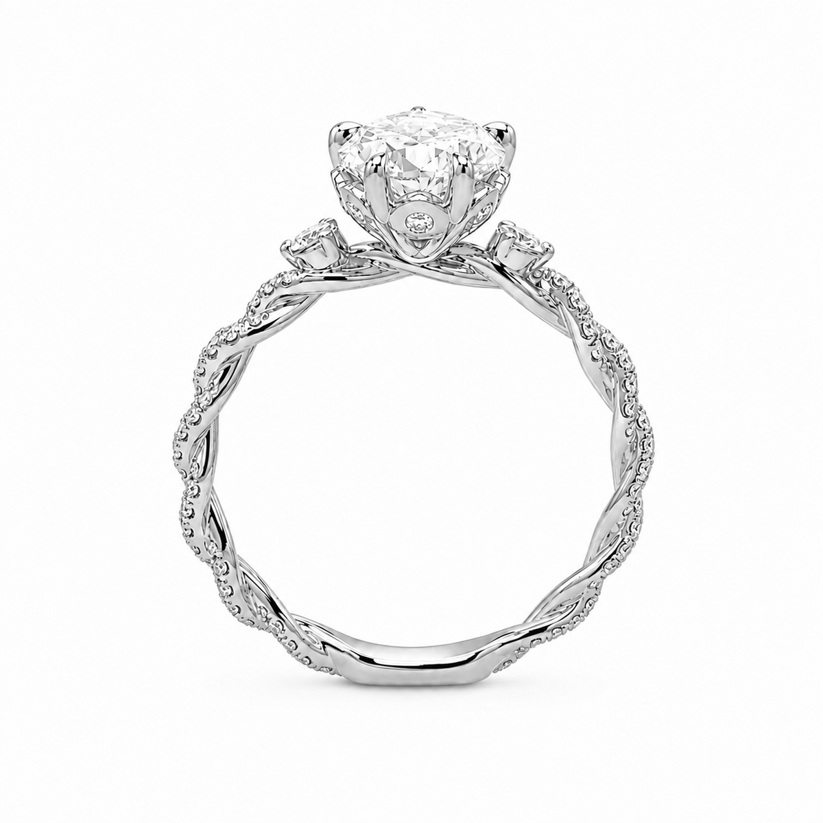 Vintage Style Diamond Engagement Ring