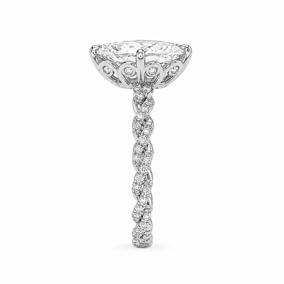 Vintage Style Diamond Engagement Ring