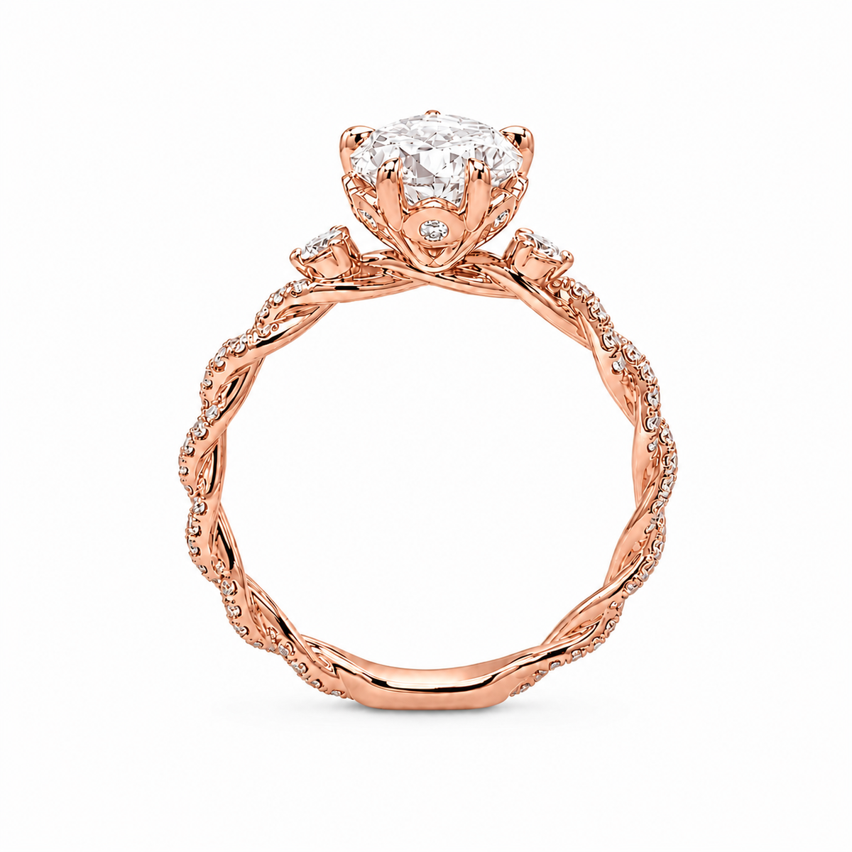 Vintage Style Diamond Engagement Ring