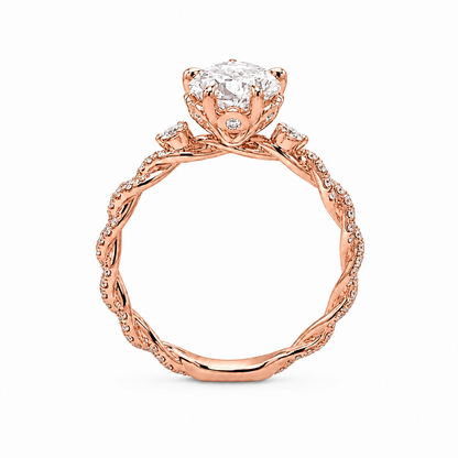 Vintage Style Diamond Engagement Ring