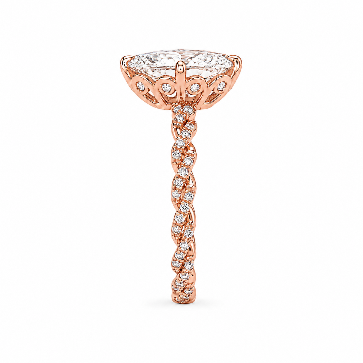 Vintage Style Diamond Engagement Ring