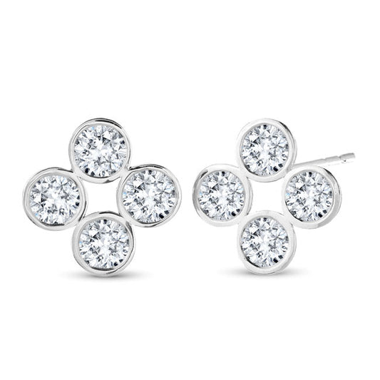 Flower Bezel Earrings