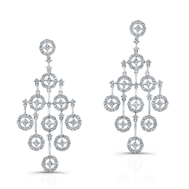 Chandelier Dangling Diamond Earrings